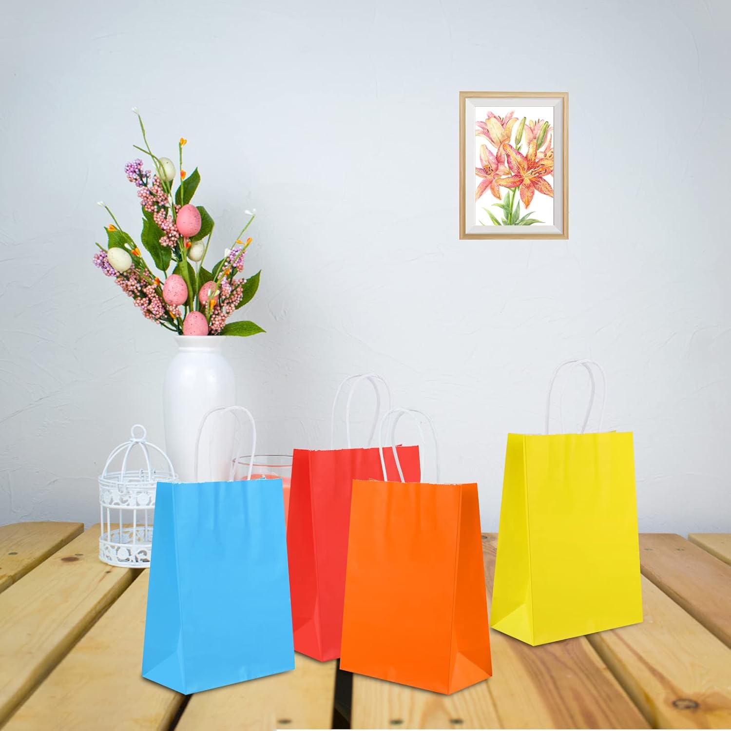 XPCARE 32Pcs Kraft Paper Gift Bags with Handles