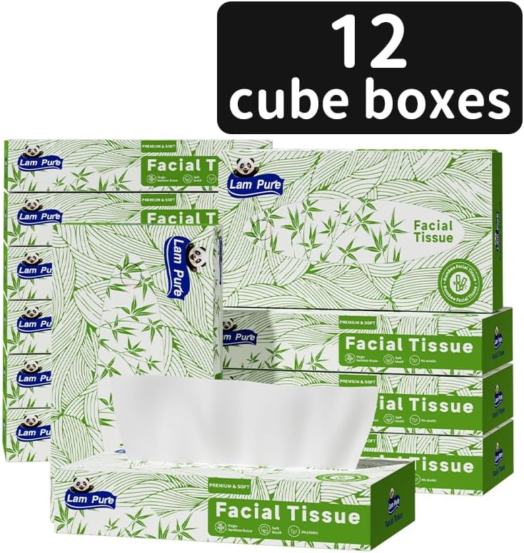 Lam Pure 80-Sheet Bamboo Facial Tissues Box