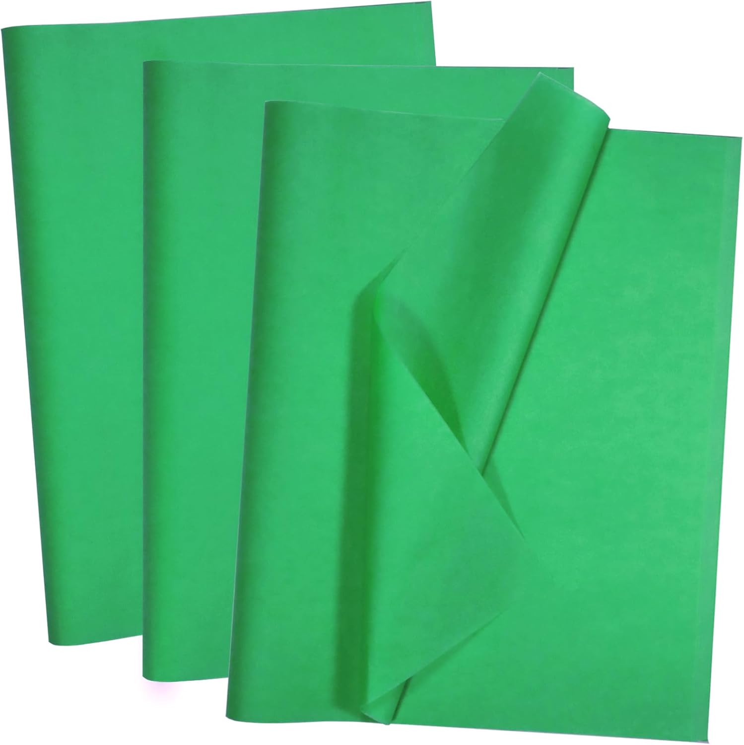 100 Sheets Green Tissue Paper for Wrapping and Crafts