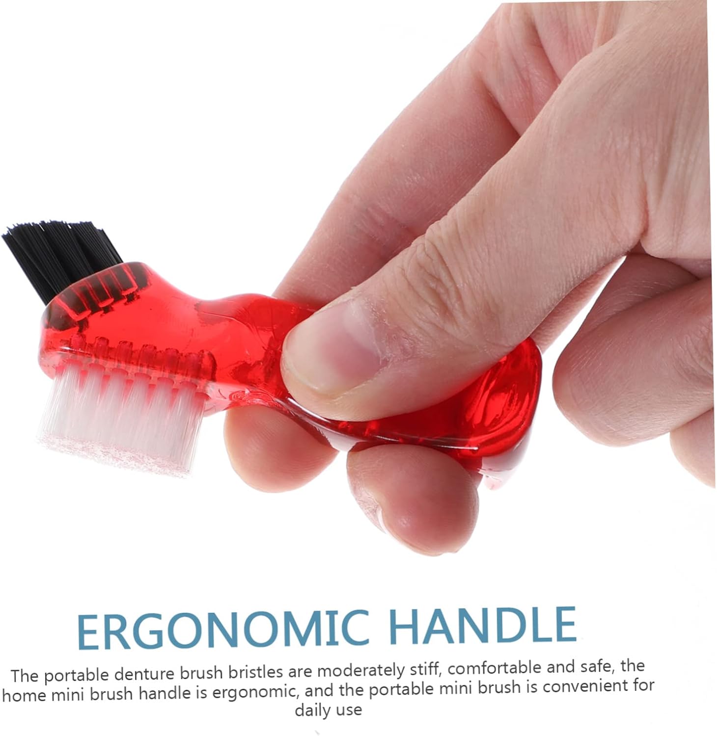 4Pcs Double Sided Denture Brushes for Easy Cleaning