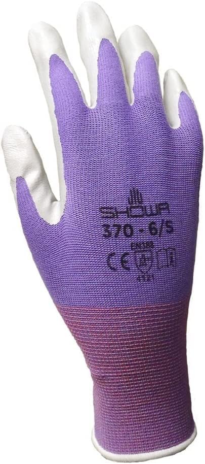 12 Pack Showa Atlas NT370 Nitrile Garden Gloves - Sizes XS S and Large Assorted Colors