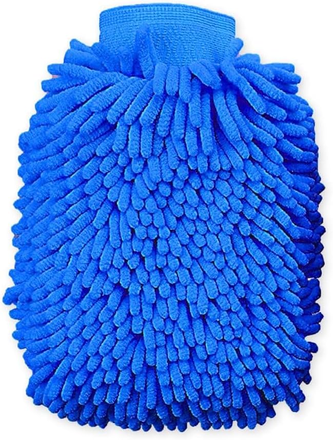 2 Pack Blue Microfiber Car Wash Mitts
