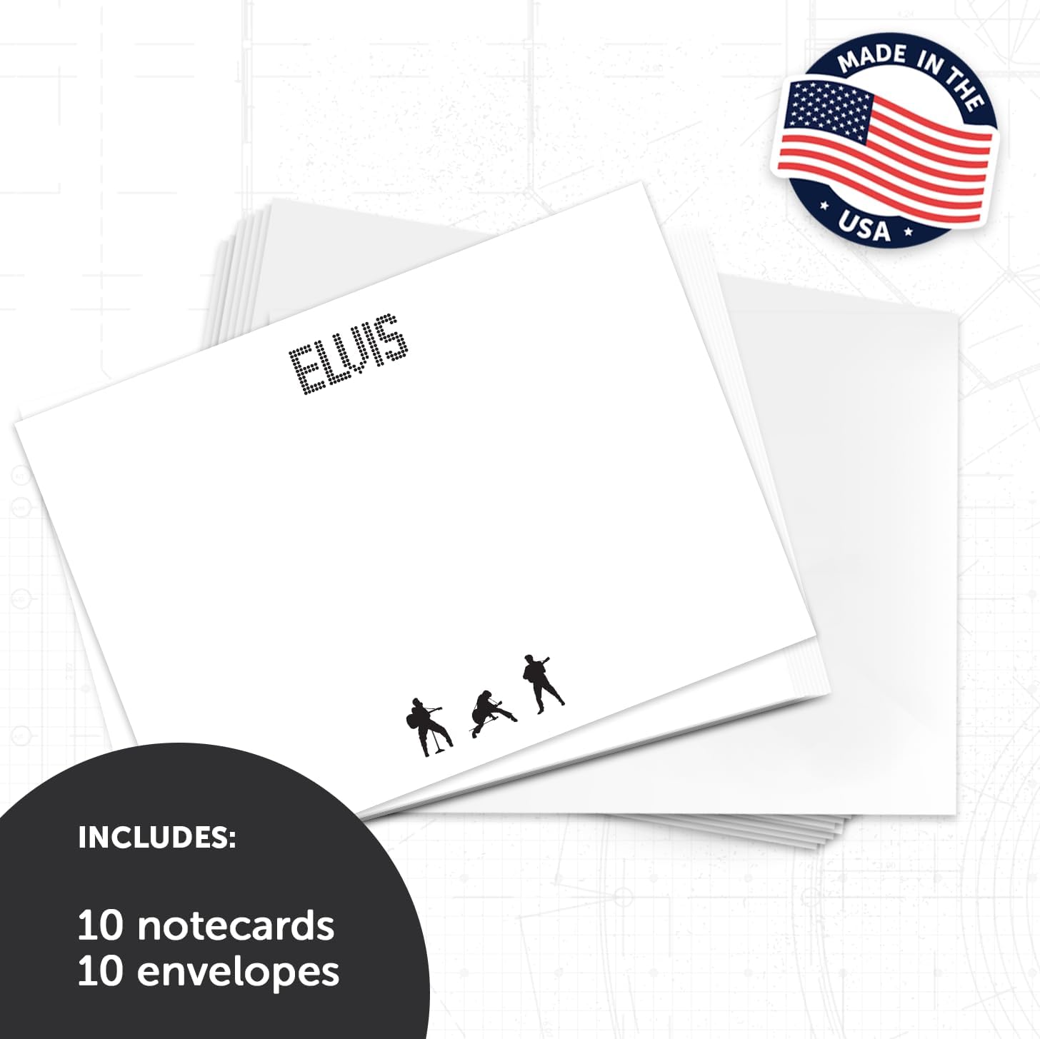 Elvis Presley 10 Pack Notecards with Envelopes