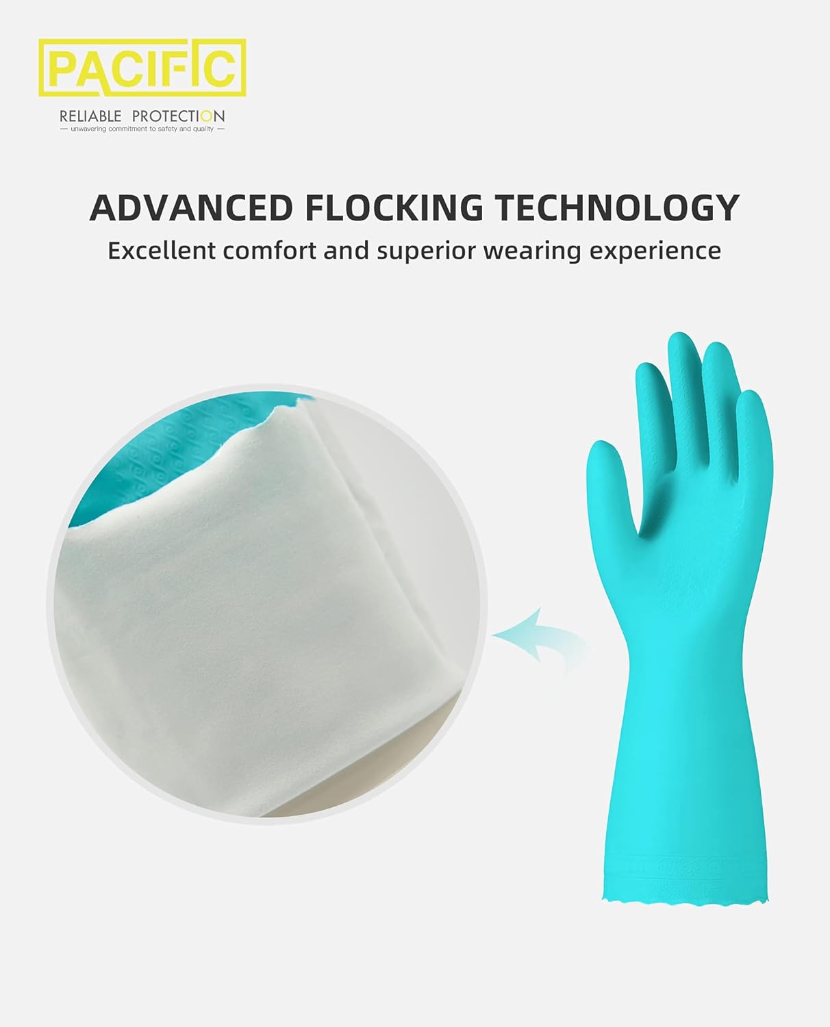 PACIFIC Cleaning Gloves Reusable Non-Slip Water Resistant