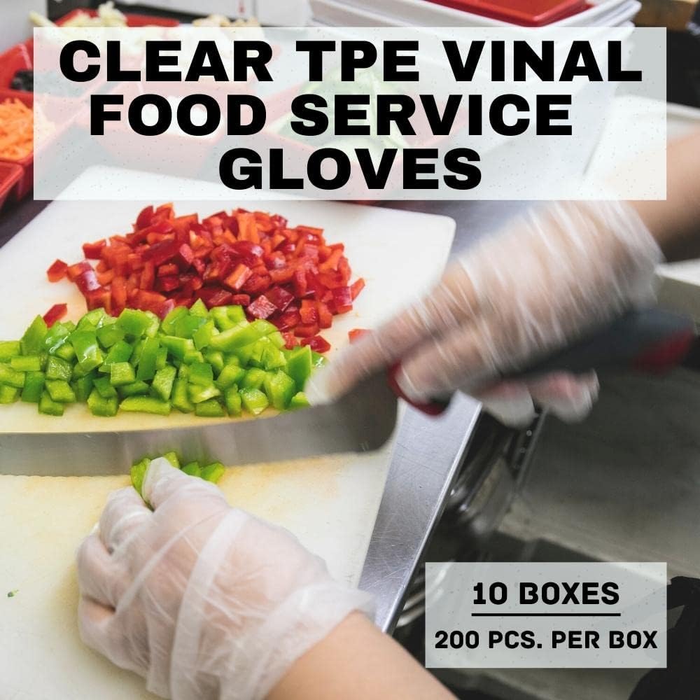 Disposable Food Gloves 2000 Pack Clear X-Large 20 Mil