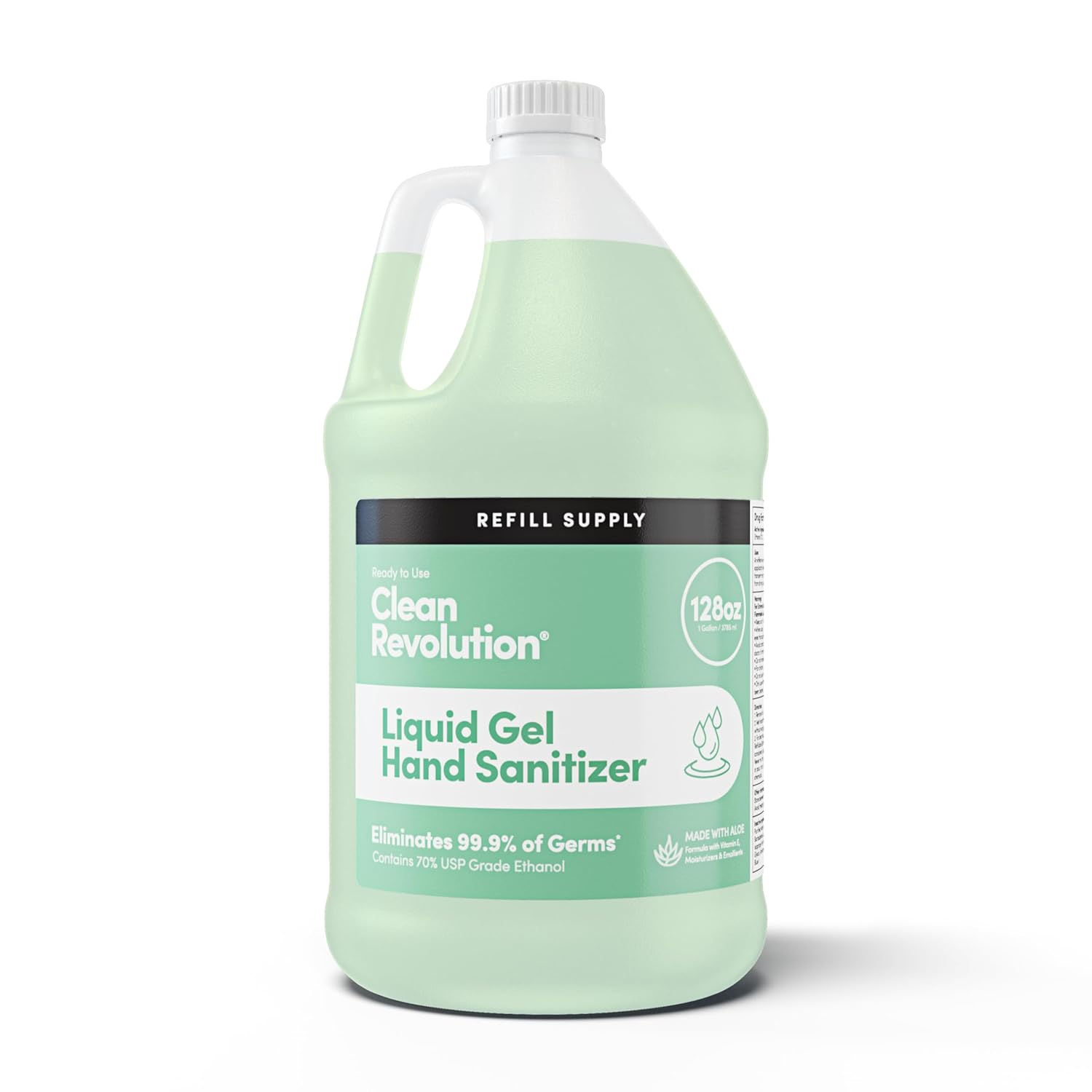 Clean Revolution Liquid Gel Hand Sanitizer 128 Fl Oz Refill Container