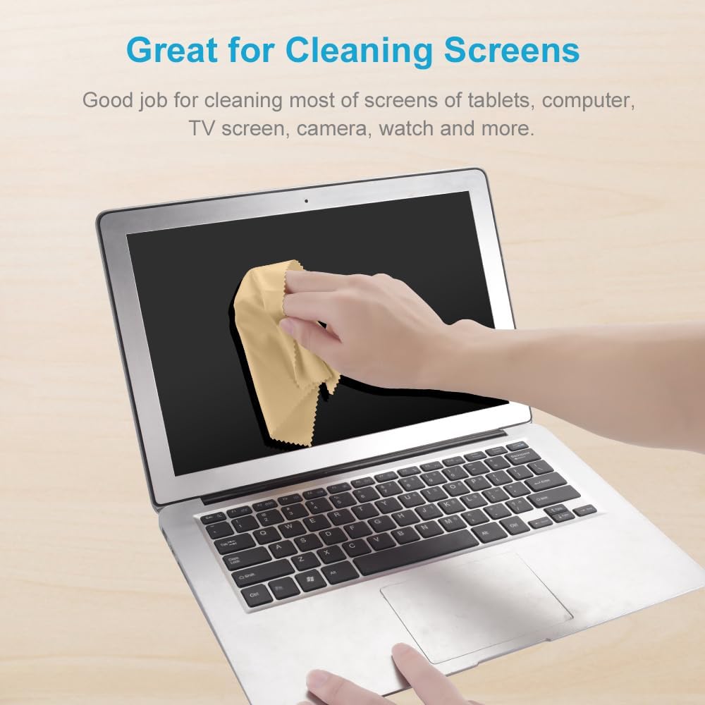 Mcyye 8PCS Microfiber Cleaning Cloths for Glasses and Electronics
