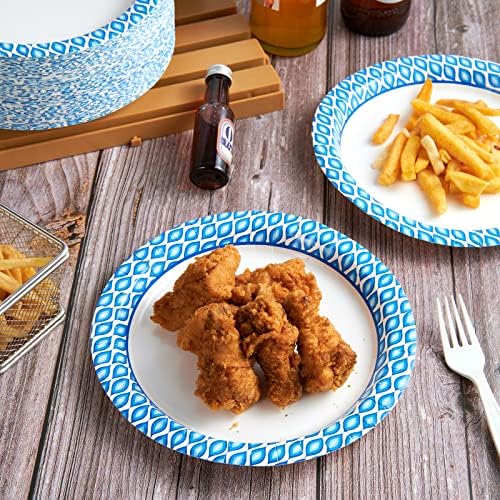 MUCHII 8375 Inch Disposable Paper Plates 300 Count