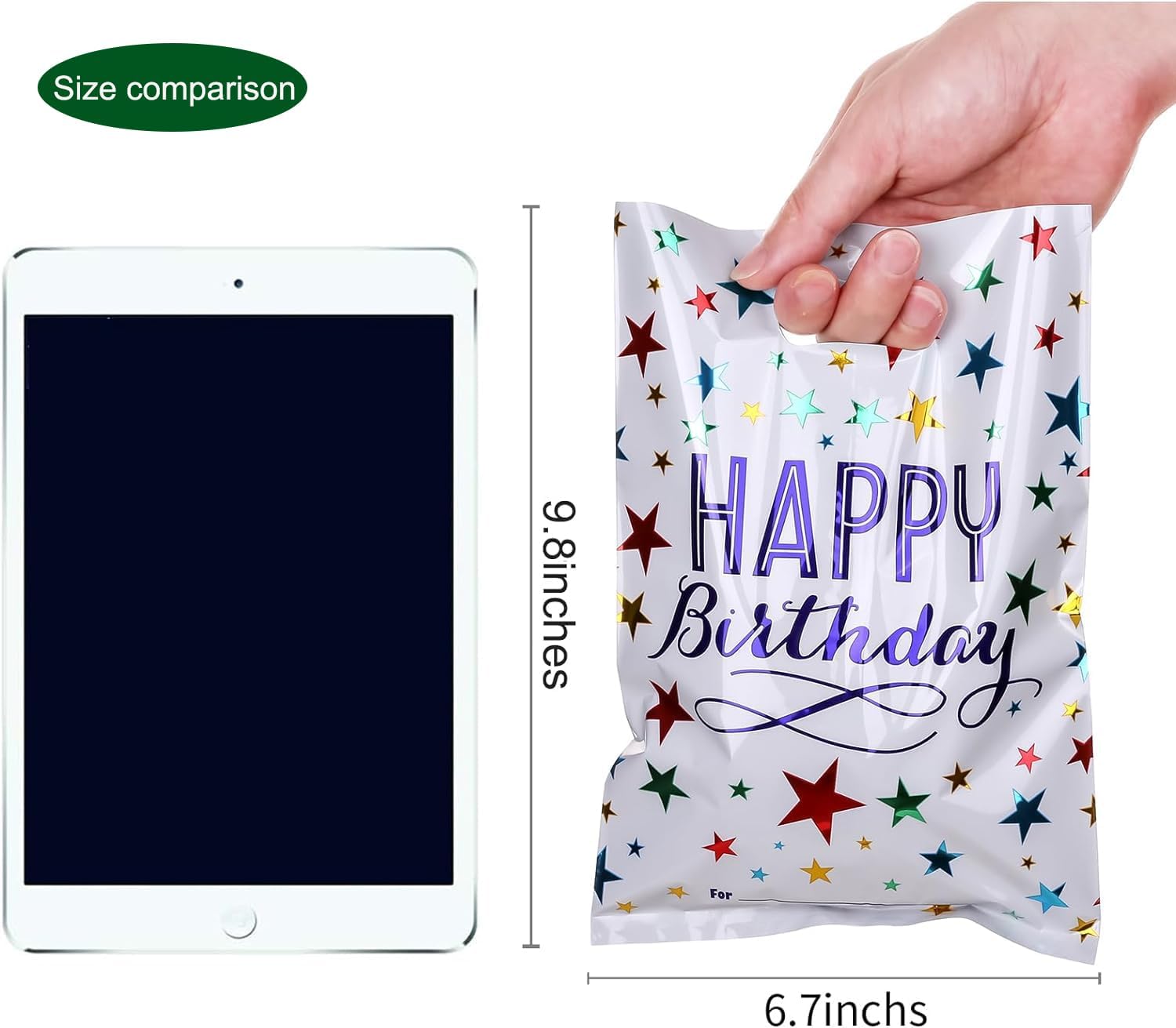 67 x 98inch Happy Birthday Gift Bags 40 PCS B Style