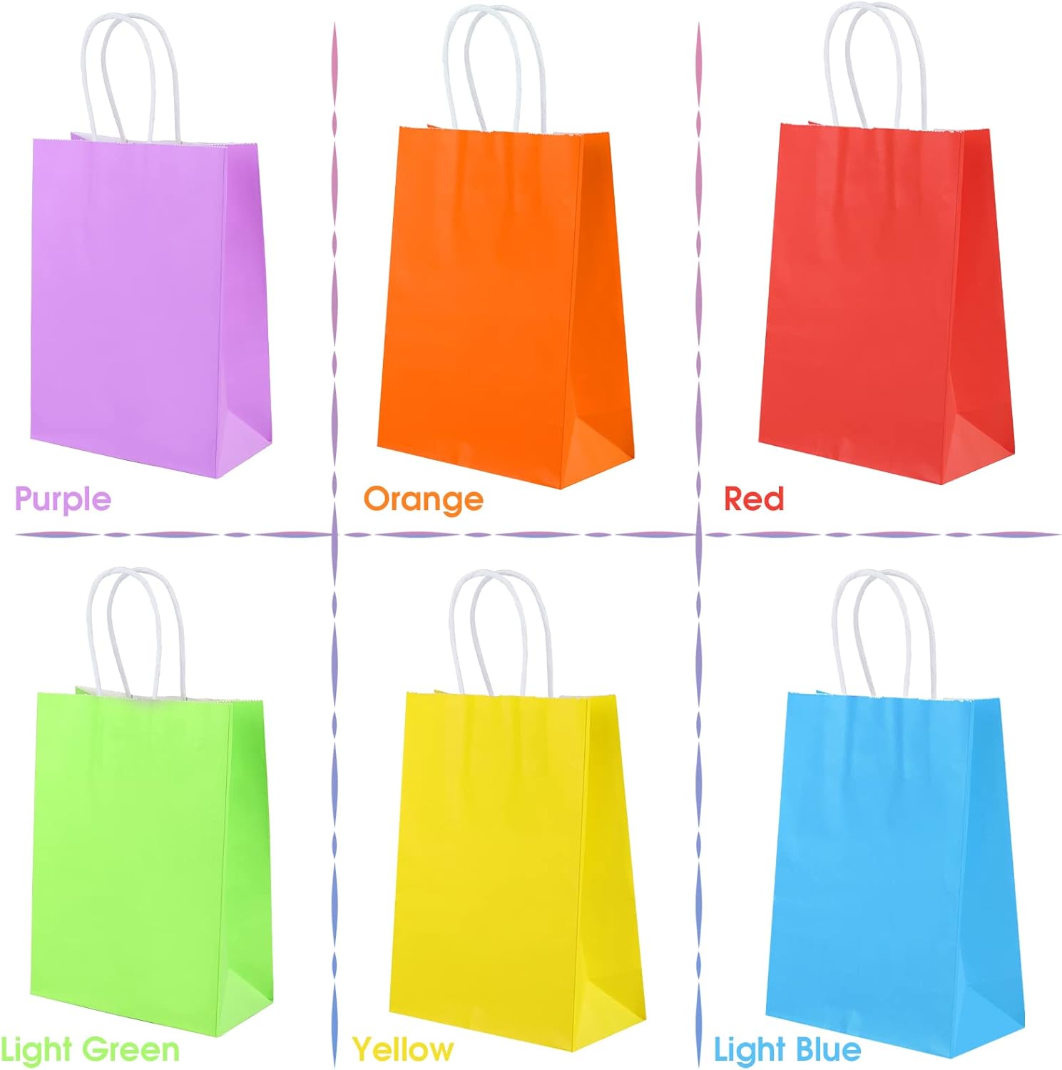 XPCARE 32Pcs Kraft Paper Gift Bags with Handles