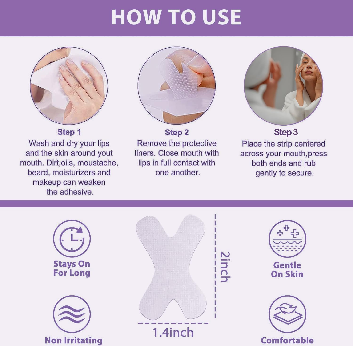 Gentle 120Pcs White Sticker Tape for Sensitive Skin