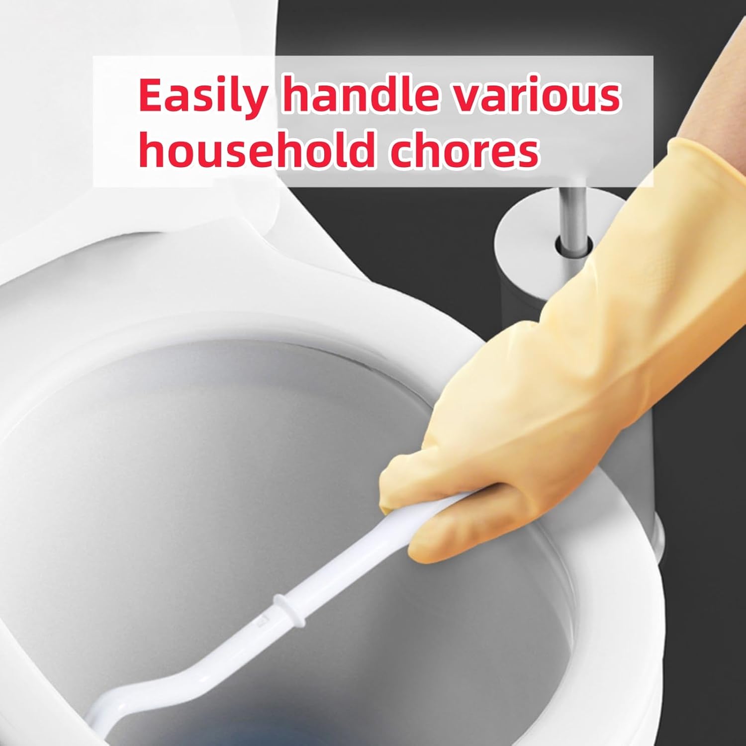 Reusable Household Cleaning Gloves Pack of 10 Pairs Medium Yellow
