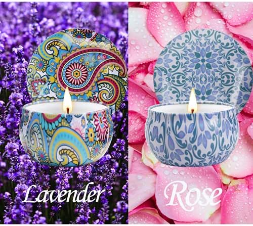 2 Pack Natural Soy Candles with Floral Scent