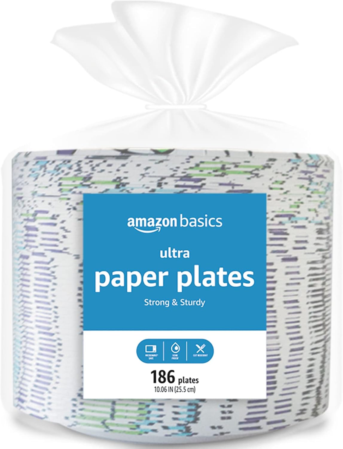 Amazon Basics Ultra Paper Plates 1006 Inch 372 Count 2 Pack
