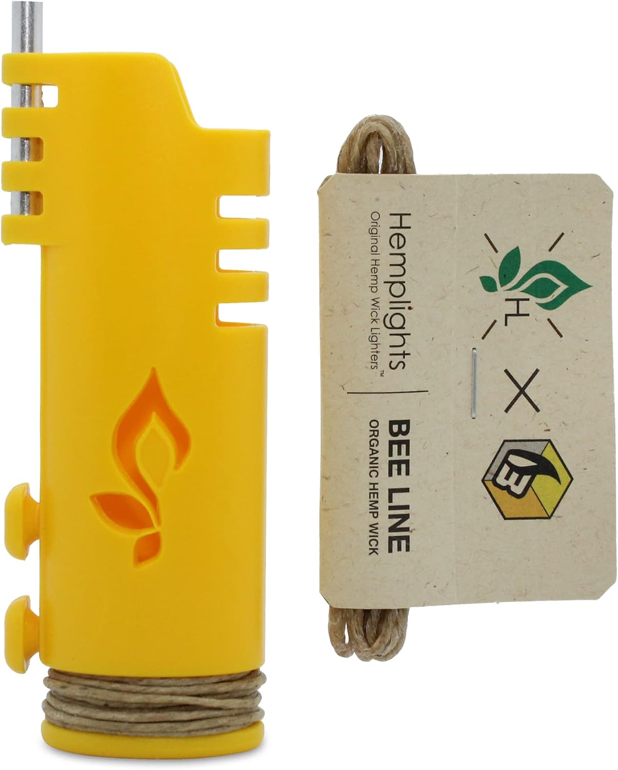 Hemplights Hemp Wick Lighter Wrapper Yellow