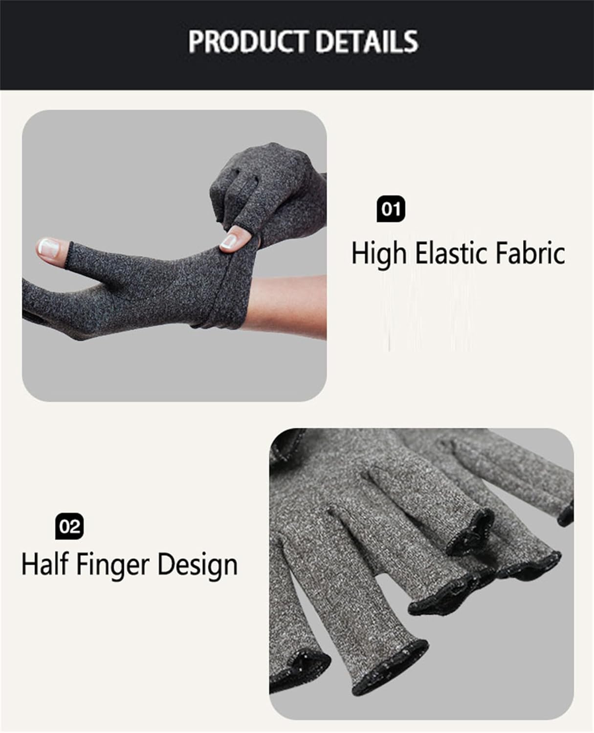 One Compress Bamboo Arthritis Gloves for Comfort and Flexibility