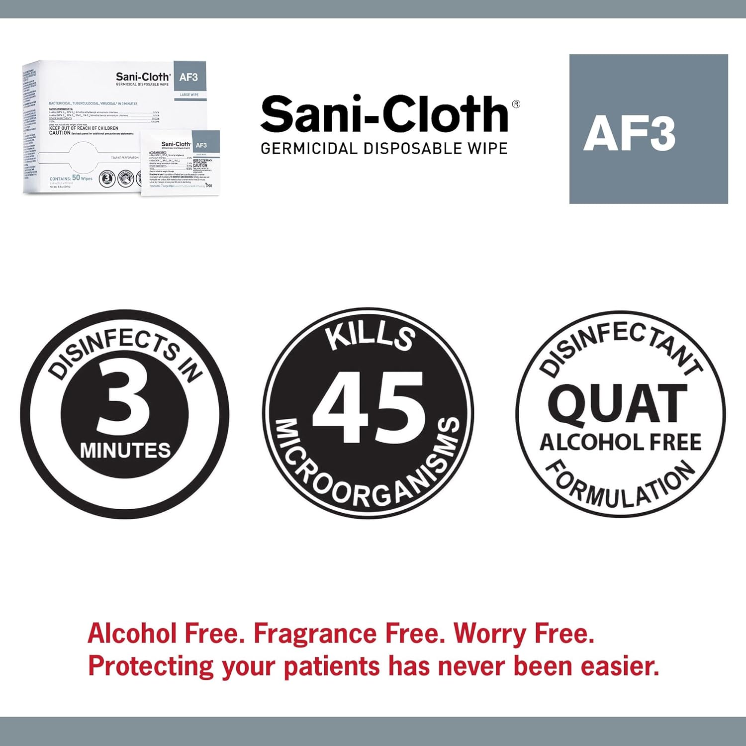 PDI Sani-Cloth AF3 Wipes 5x8 Inches