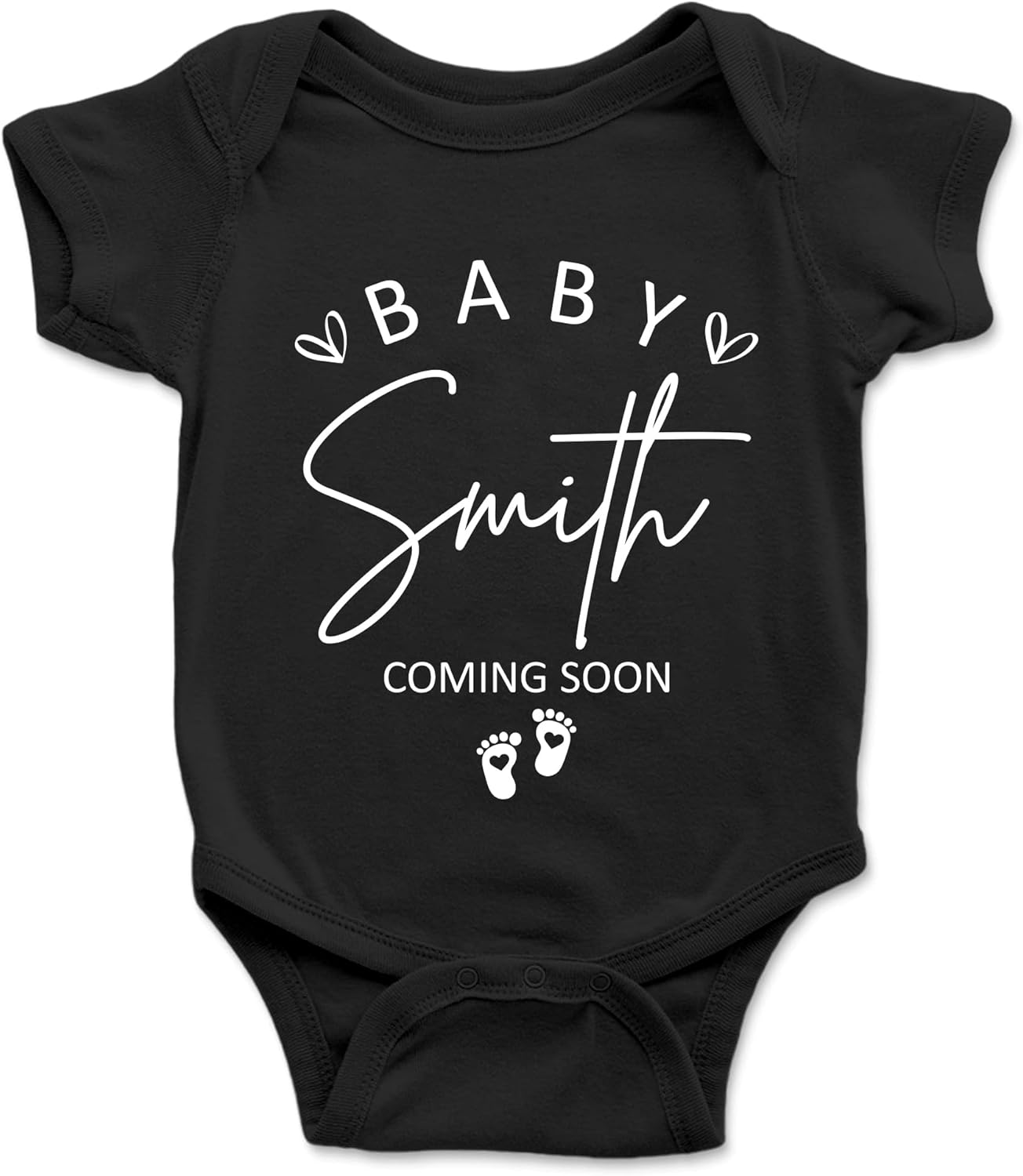 Personalized Baby Announcement Onesie - Custom Coming Soon Bodysuit with Name