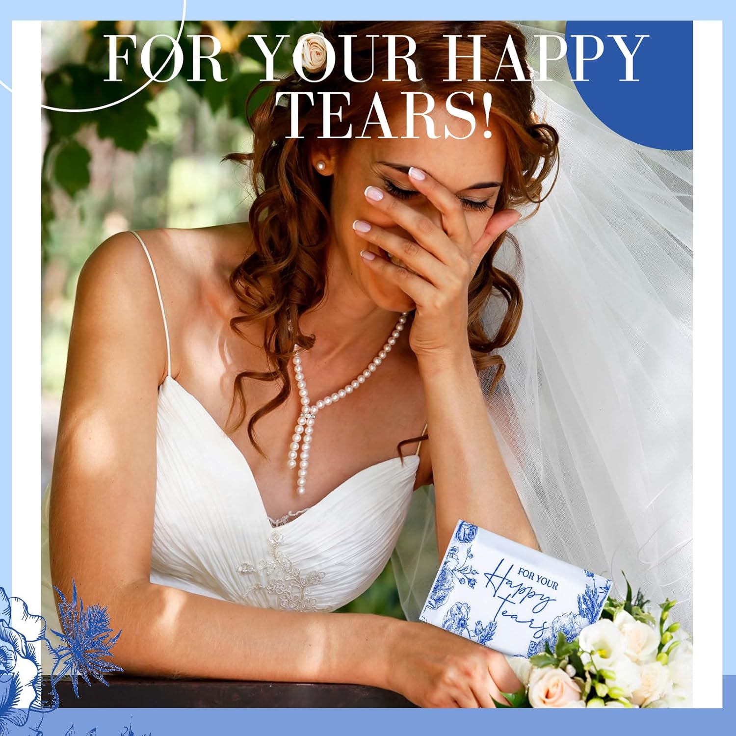 Yinder 60 Pack Pocket Tissues for Wedding Guests