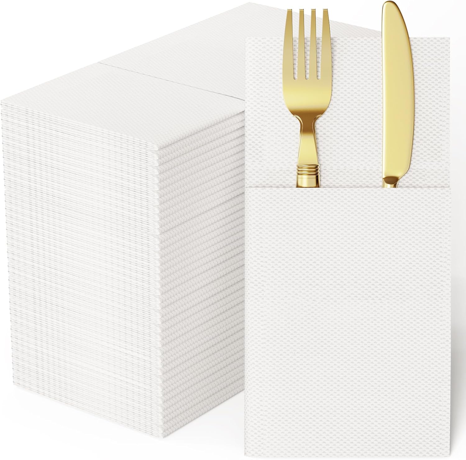 JOLLY CHEF Prefolded Paper Napkins with Pocket
