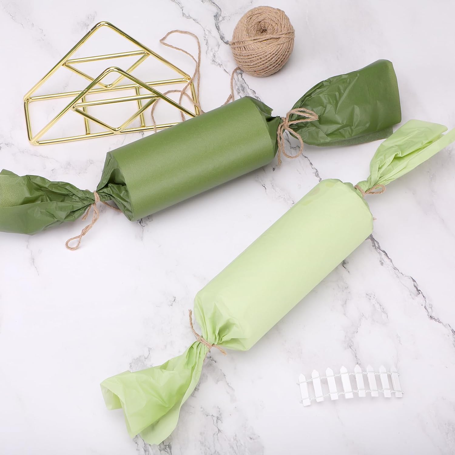 60 Sheets Gradient Lime Green Tissue Paper for Gift Wrapping