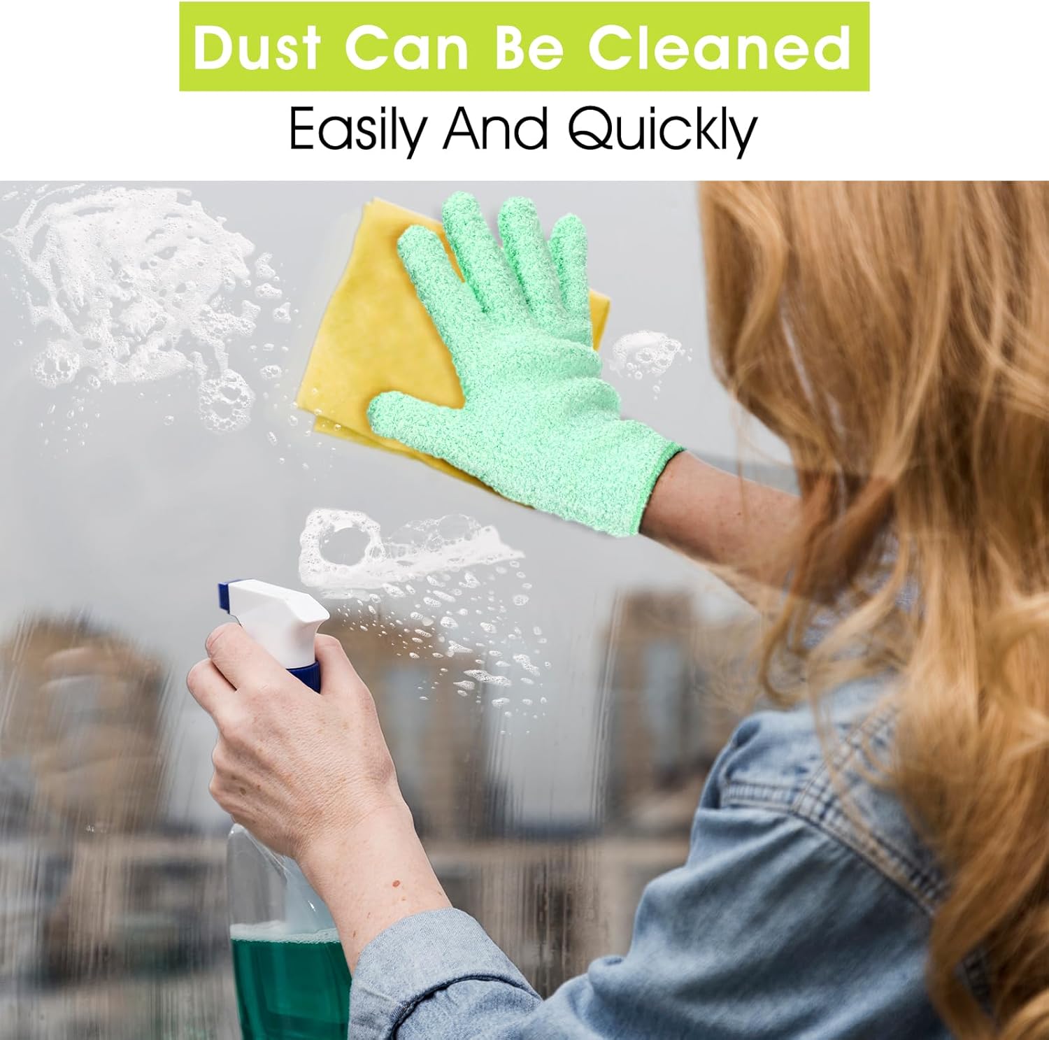 Teaaha 2PCS Microfiber Gloves for Dusting