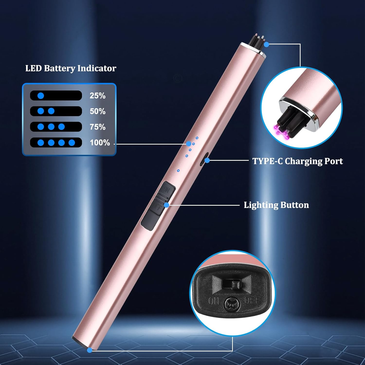 OEAGO Electric Candle Lighter Rechargeable USB