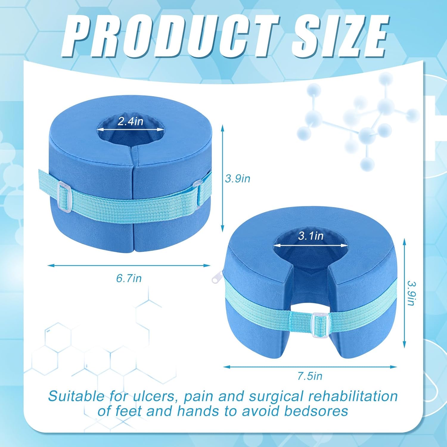 Geiserailie 2 Pack Heel Cushions for Pressure Sores