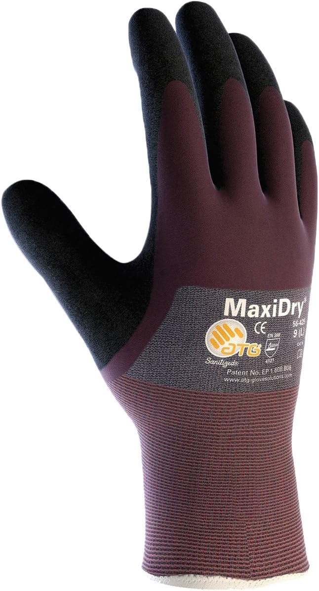 ATG 56-425L Maxidry Nitrile Gloves Purple Large