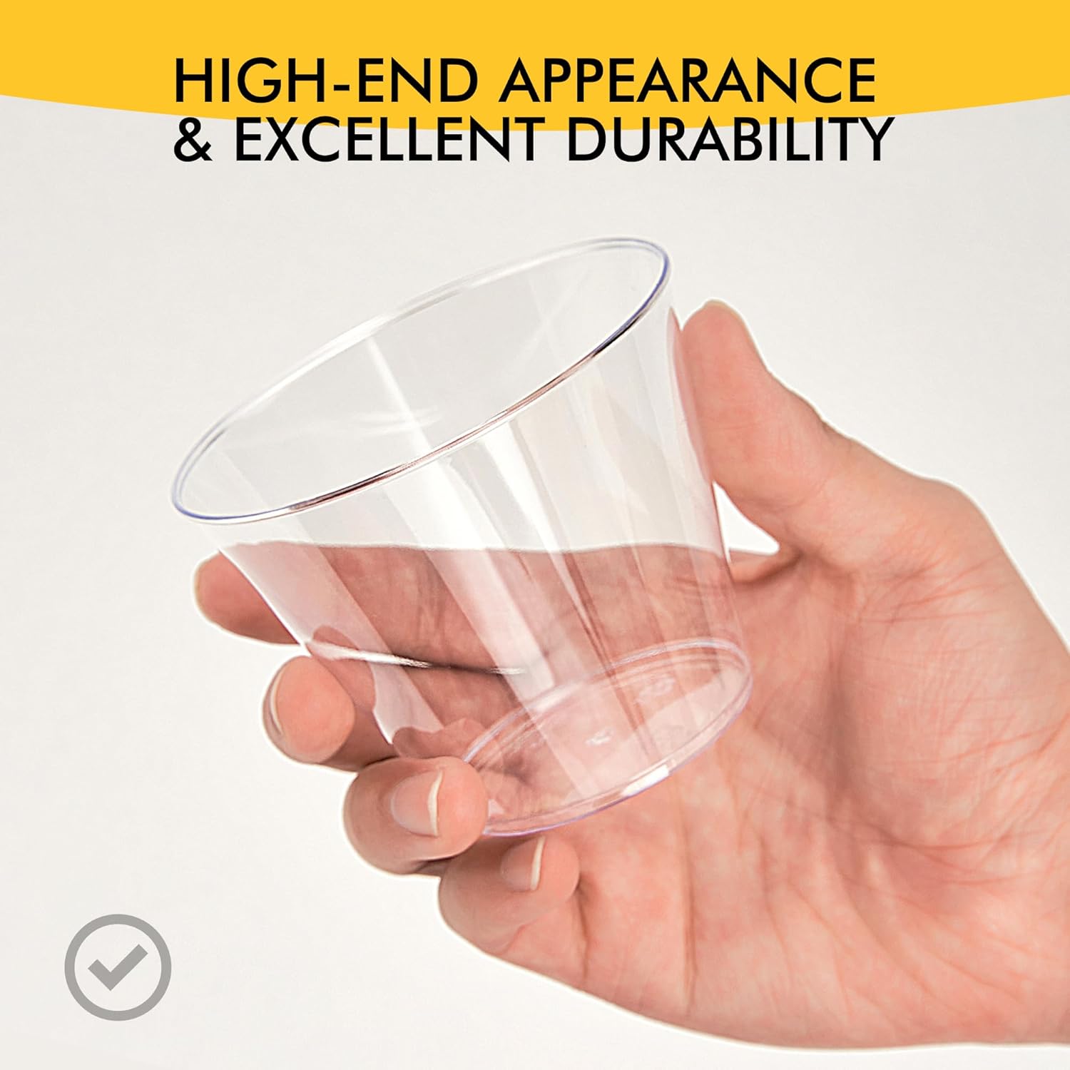 RACETOP 200 Pack 9 oz Clear Plastic Cups for Parties