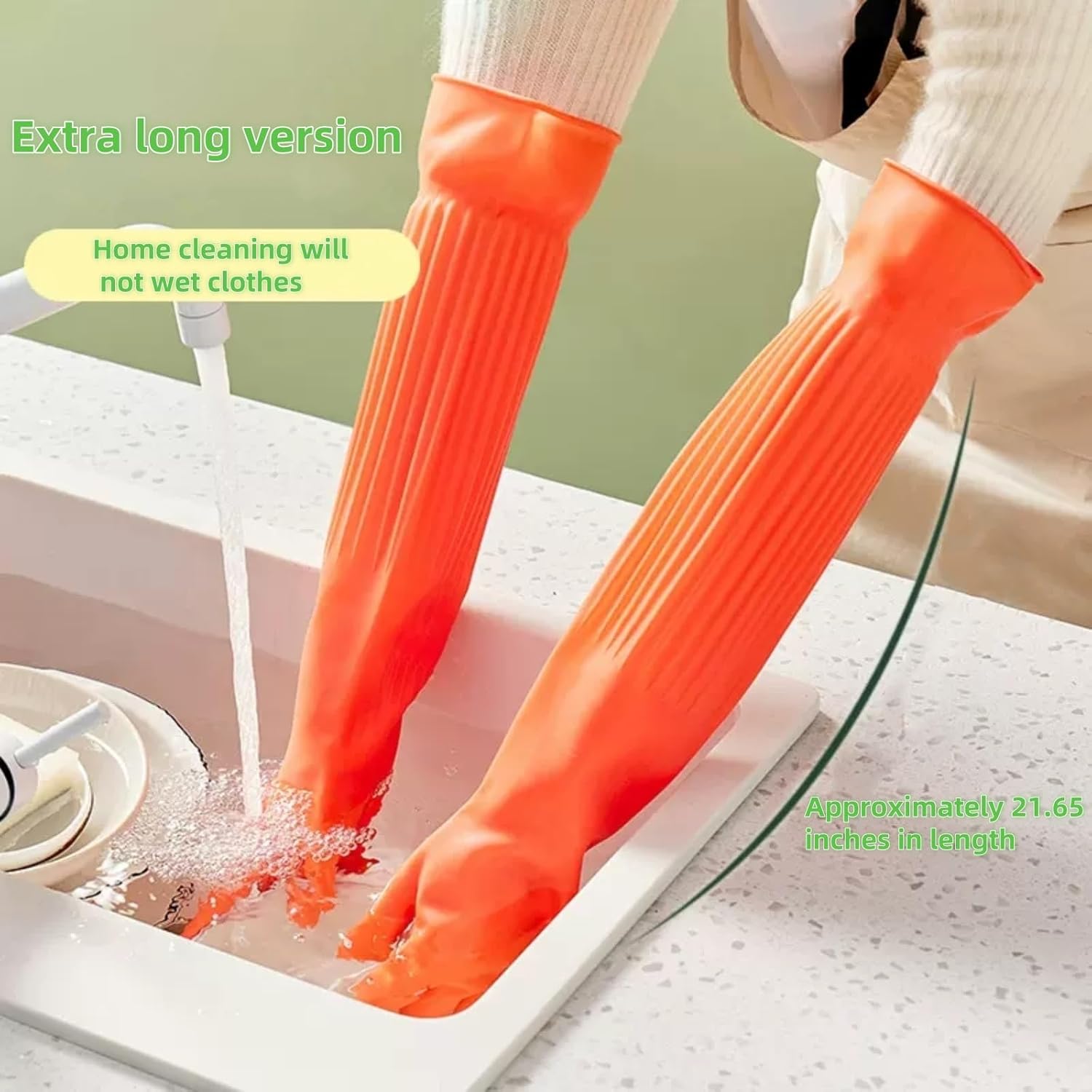 Reusable Latex Cleaning Gloves 10 Pairs Pack 1