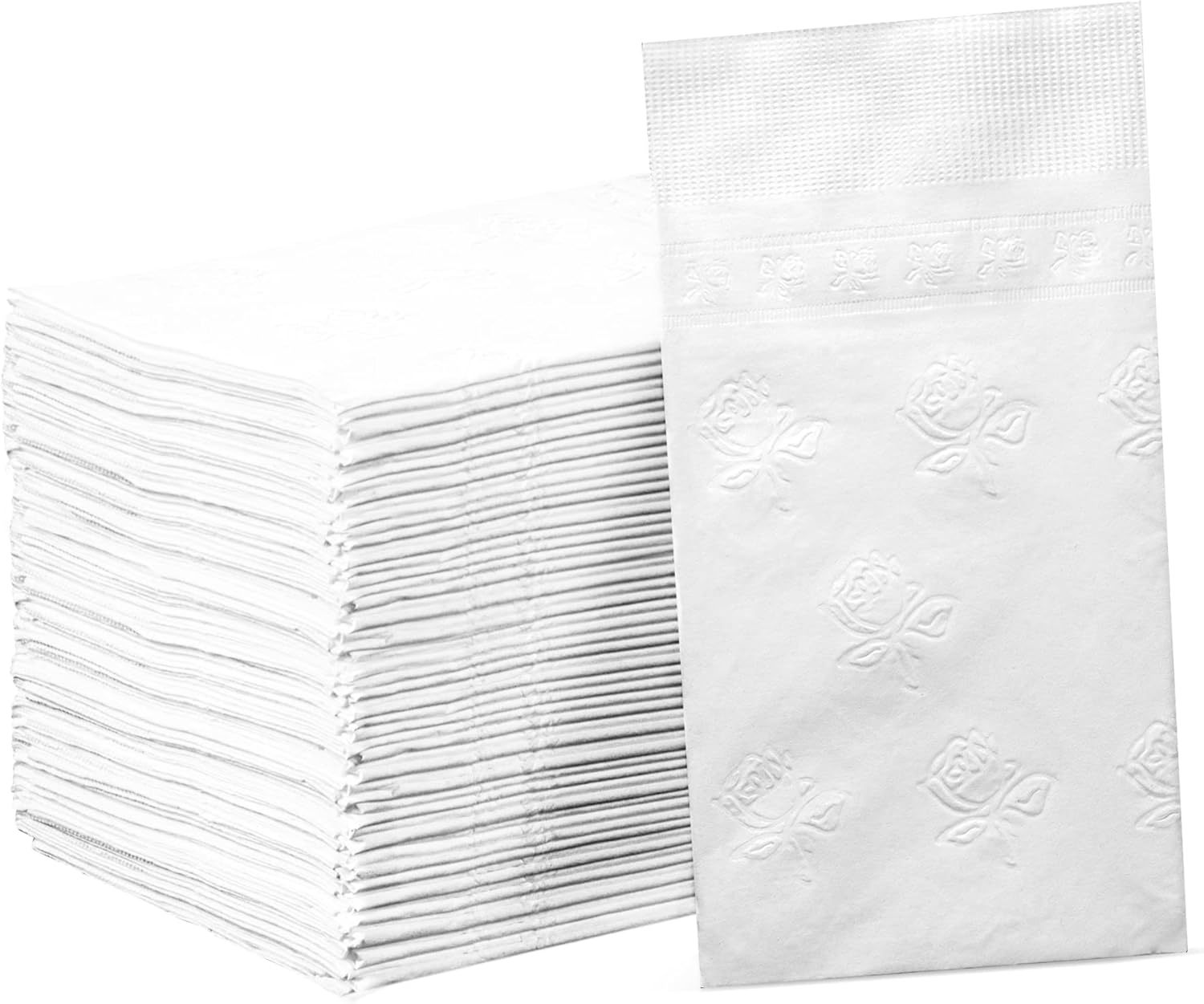 GUSTO 300 Count Paper Napkins - 2 Ply White Disposable Party Napkins