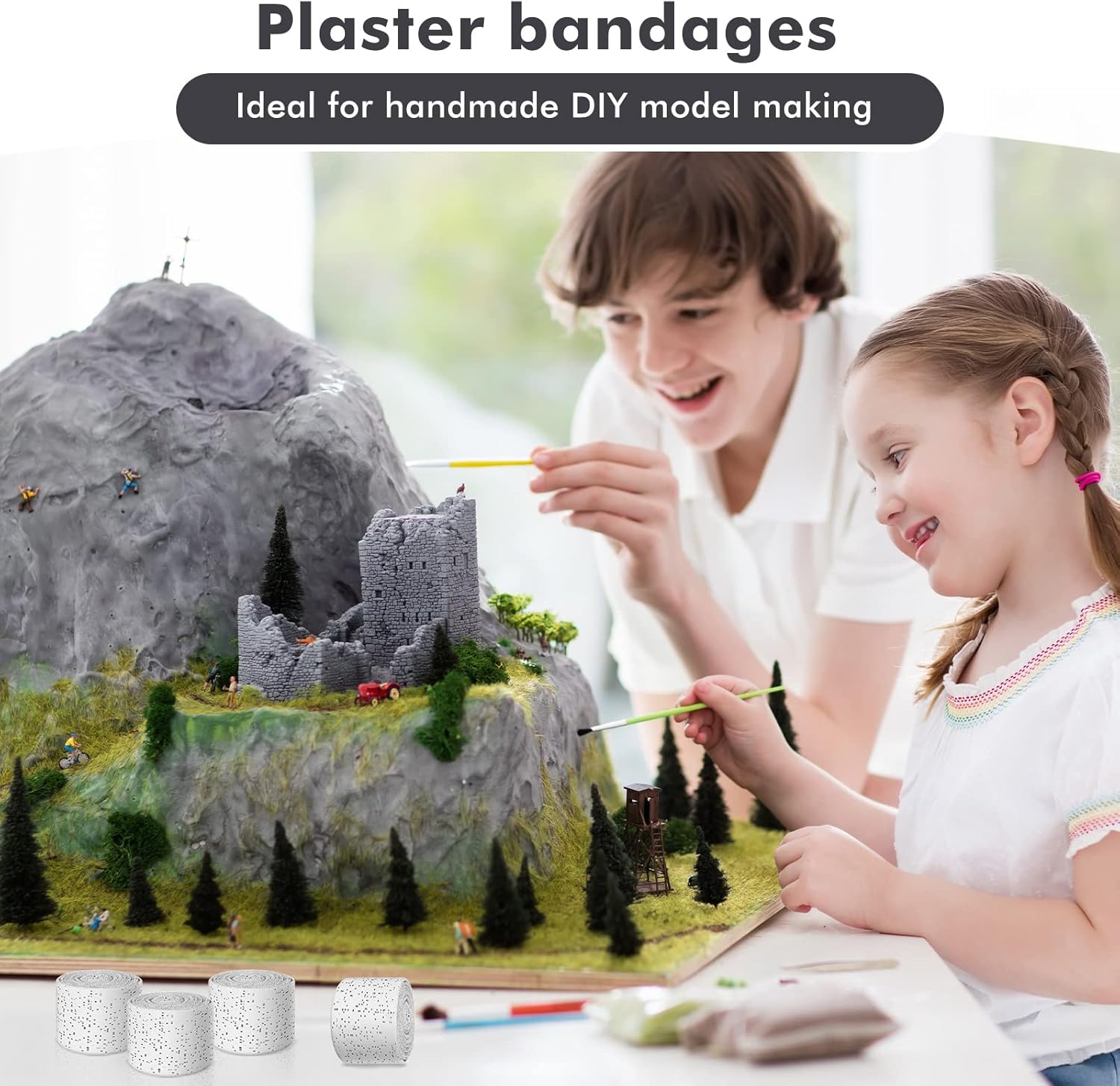 20 Pack Plaster Cloth Gauze Bandage Rolls for Art and Craft Projects