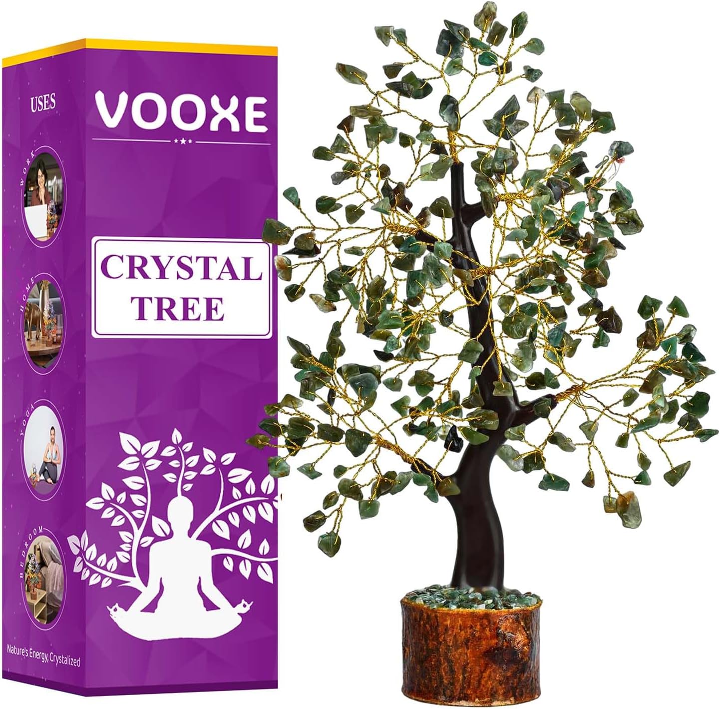 VOOXE Crystal Tree of Abundance Green Aventurine