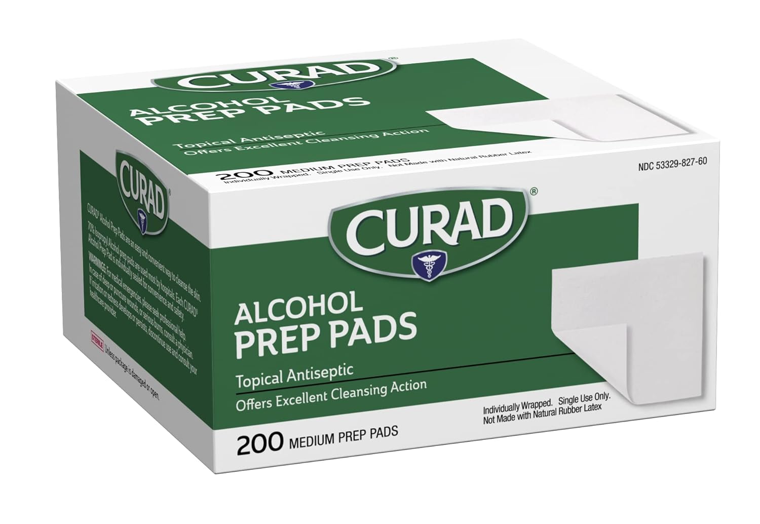 Curad Alcohol Disinfectant Prep Pads 200 Count