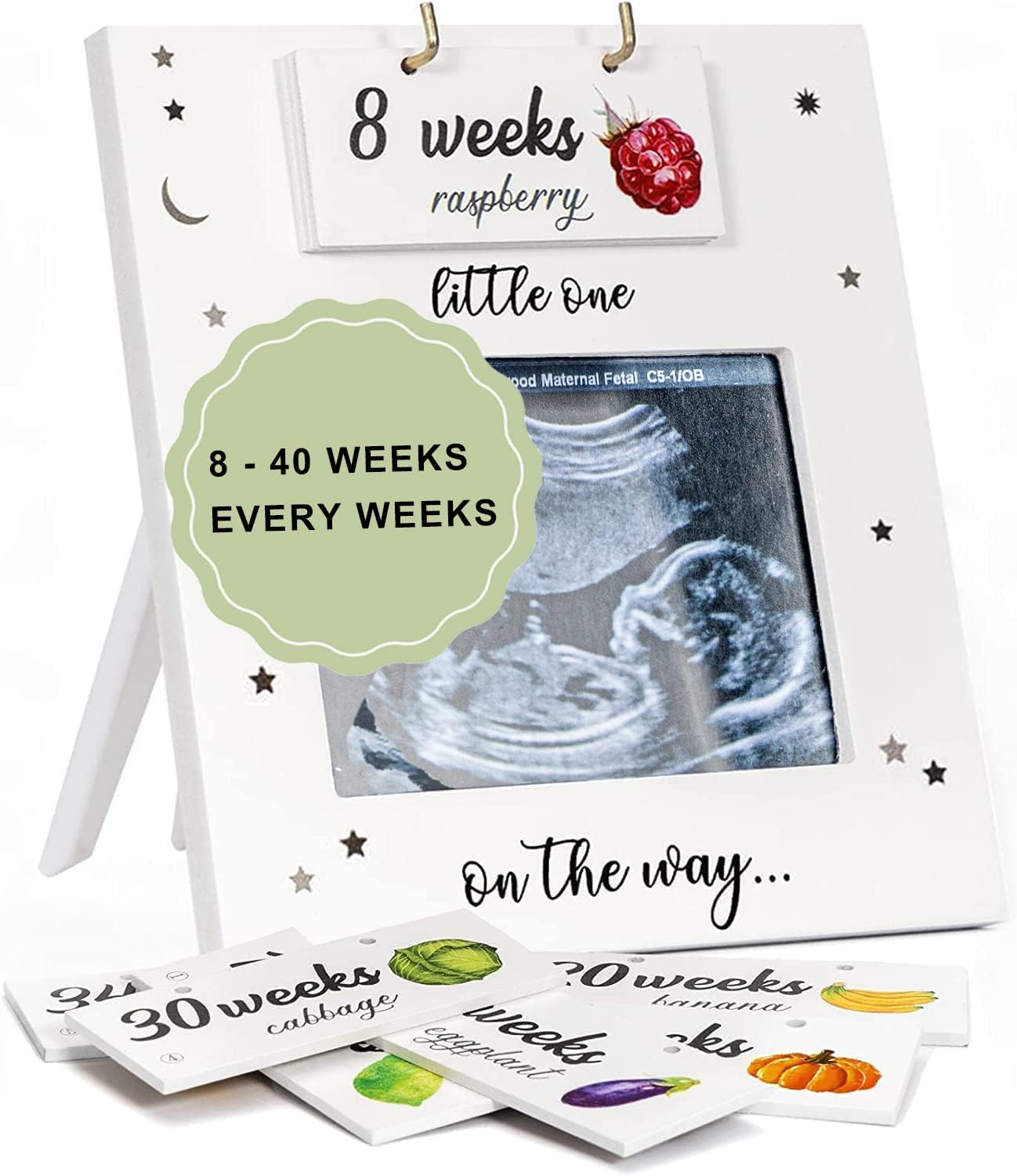 Sonogram Picture Frame Pregnancy Tracker Weekly Growth Milestone