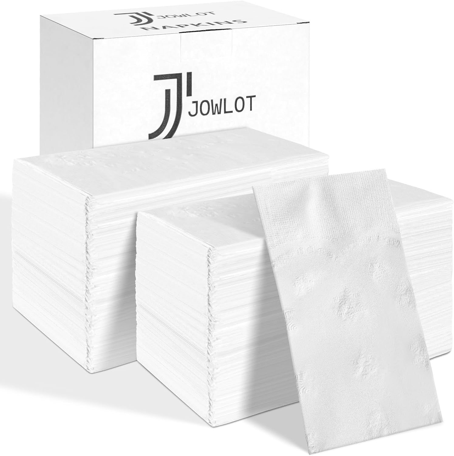 JOWLOT 2-Ply Disposable Napkins 300 Count White 162x15