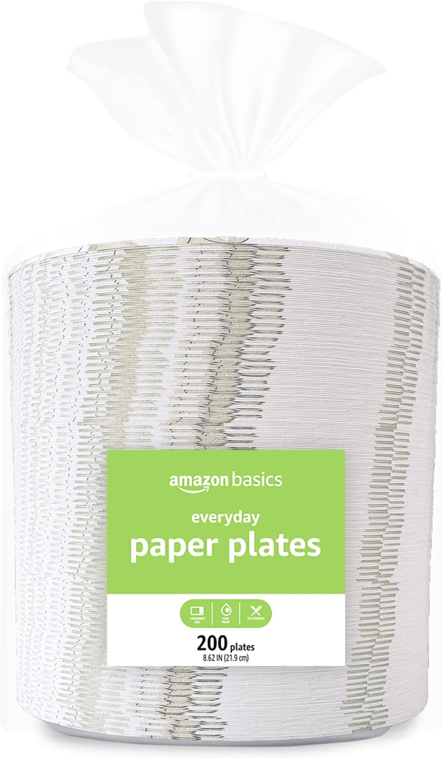 Amazon Basics Paper Plates 862 Inch 200 Count