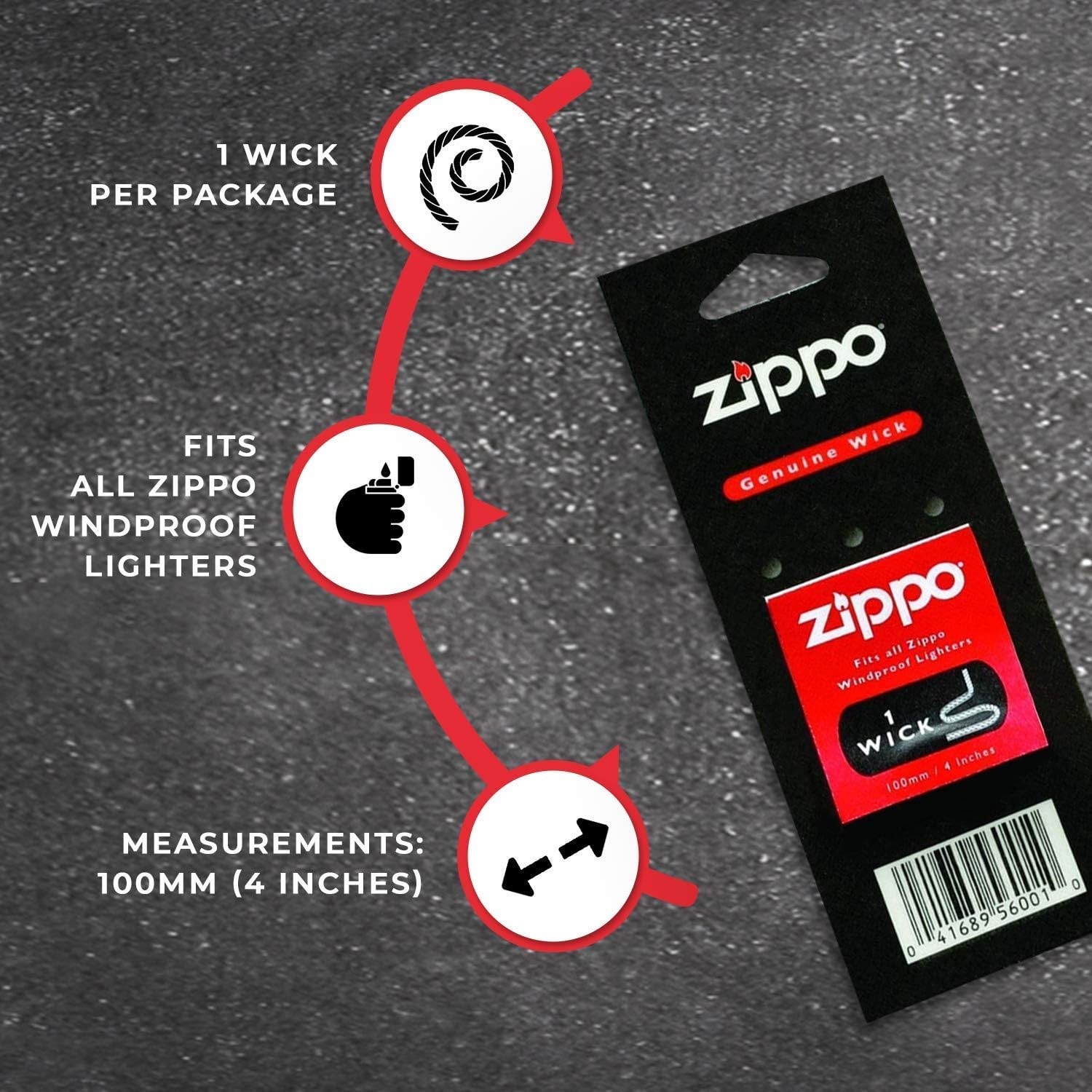 Genuine Zippo Replacement Wicks 6 Pack