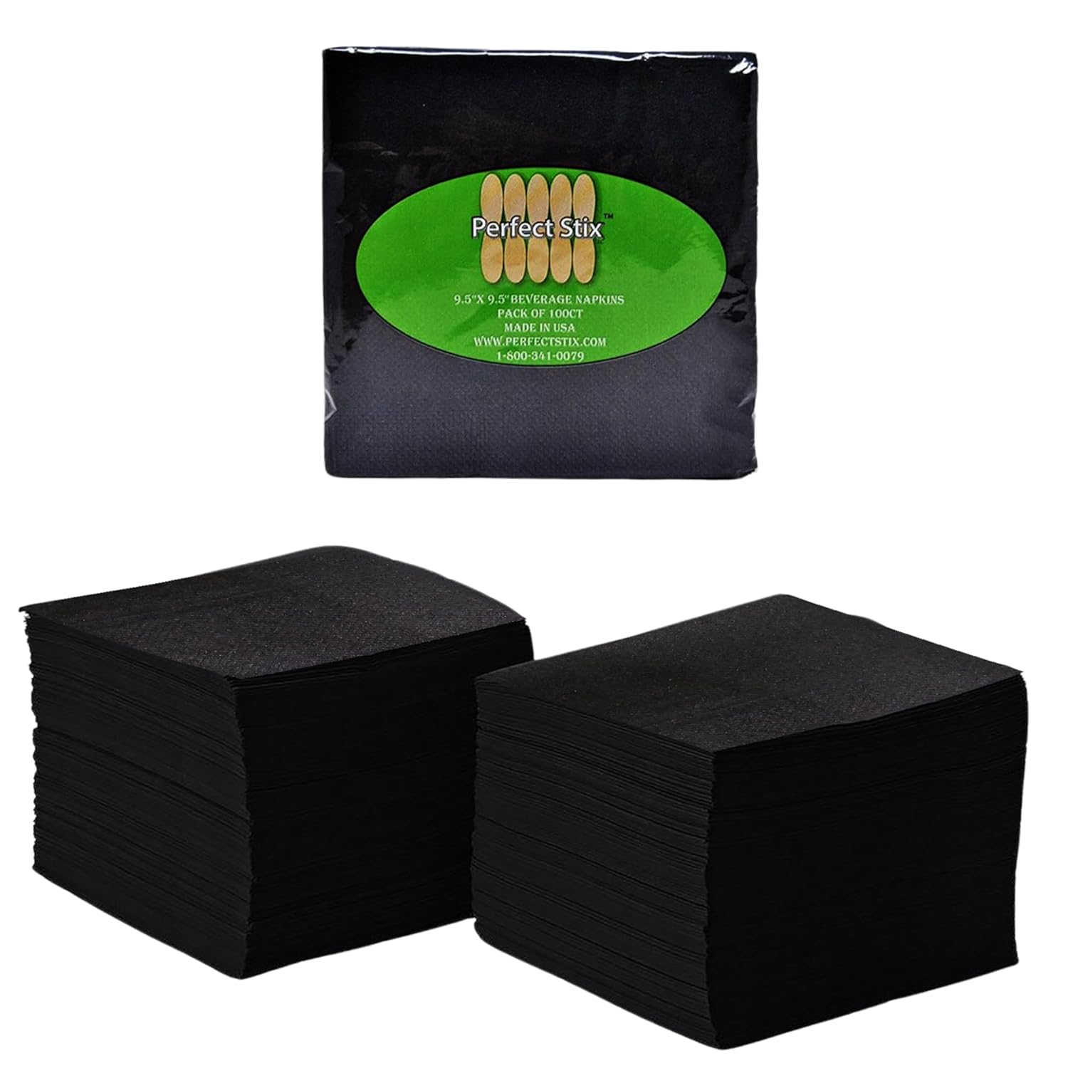 Perfect Stix 2 Ply Black Napkins 100 Count