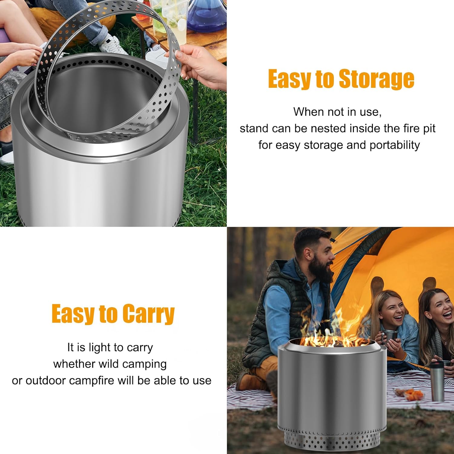 AJinTeby Yukon Fire Pit Stand for Solo Stove 27 Inch