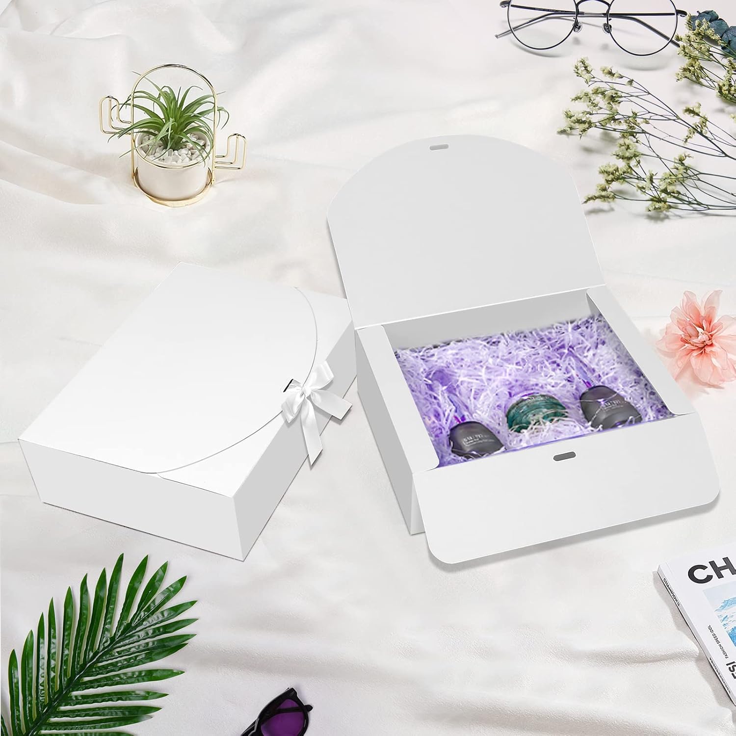 10 PCS Kraft Gift Boxes with Lids for Weddings and Gifts
