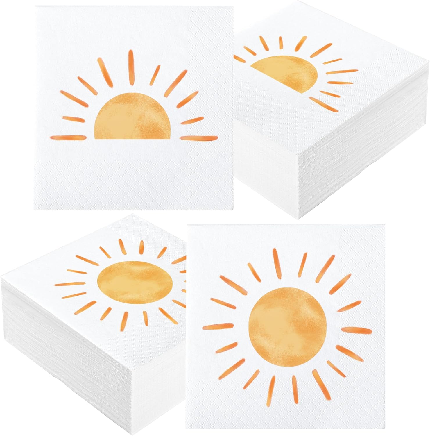 50 pcs Boho Sun Paper Napkins for Birthday Party