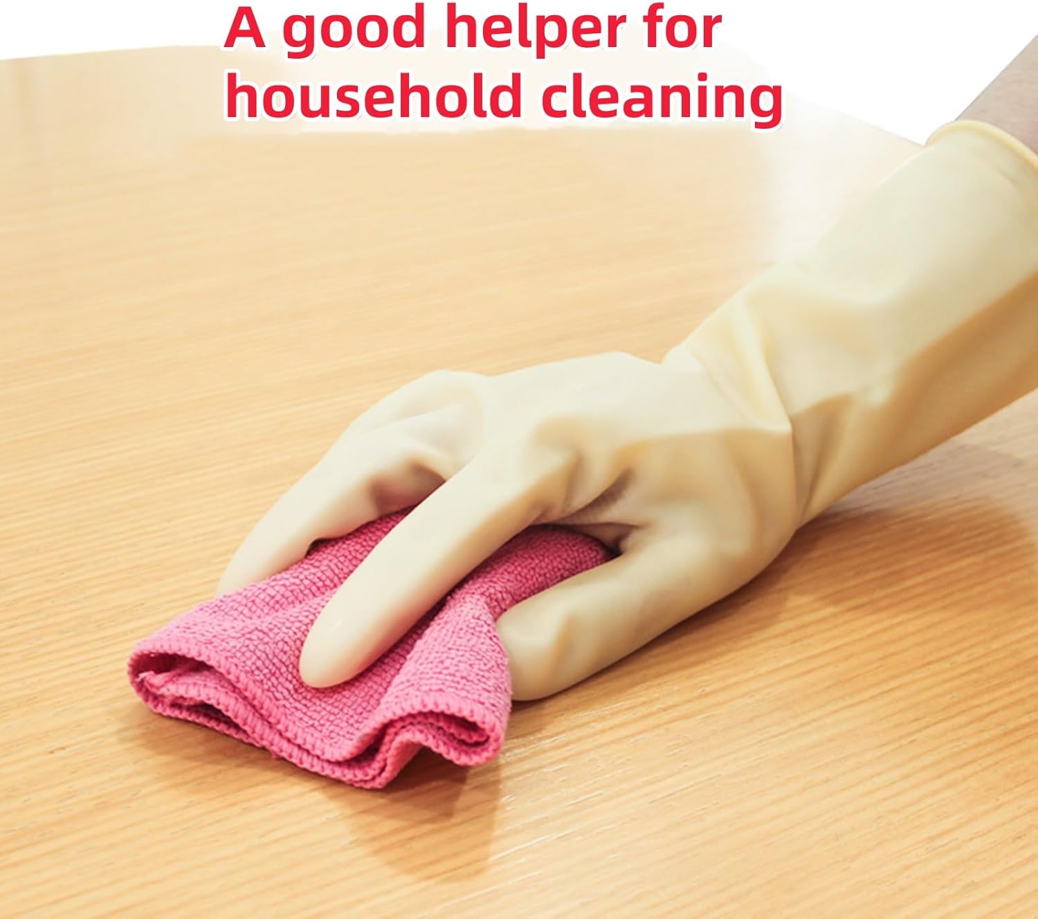 Reusable Household Cleaning Gloves Pack of 10 Pairs Medium Yellow