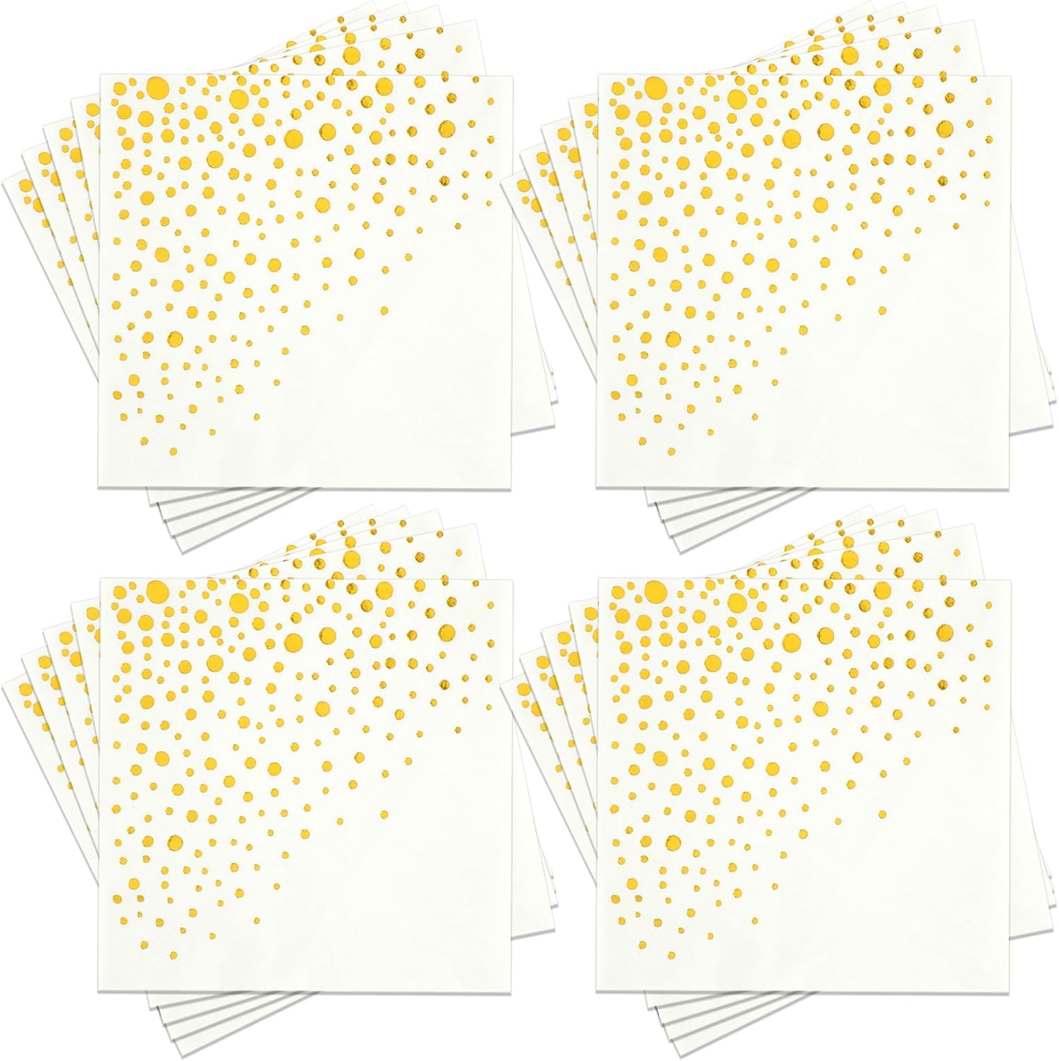 Gold Foil Party Napkins 60 Pieces 33x33cm