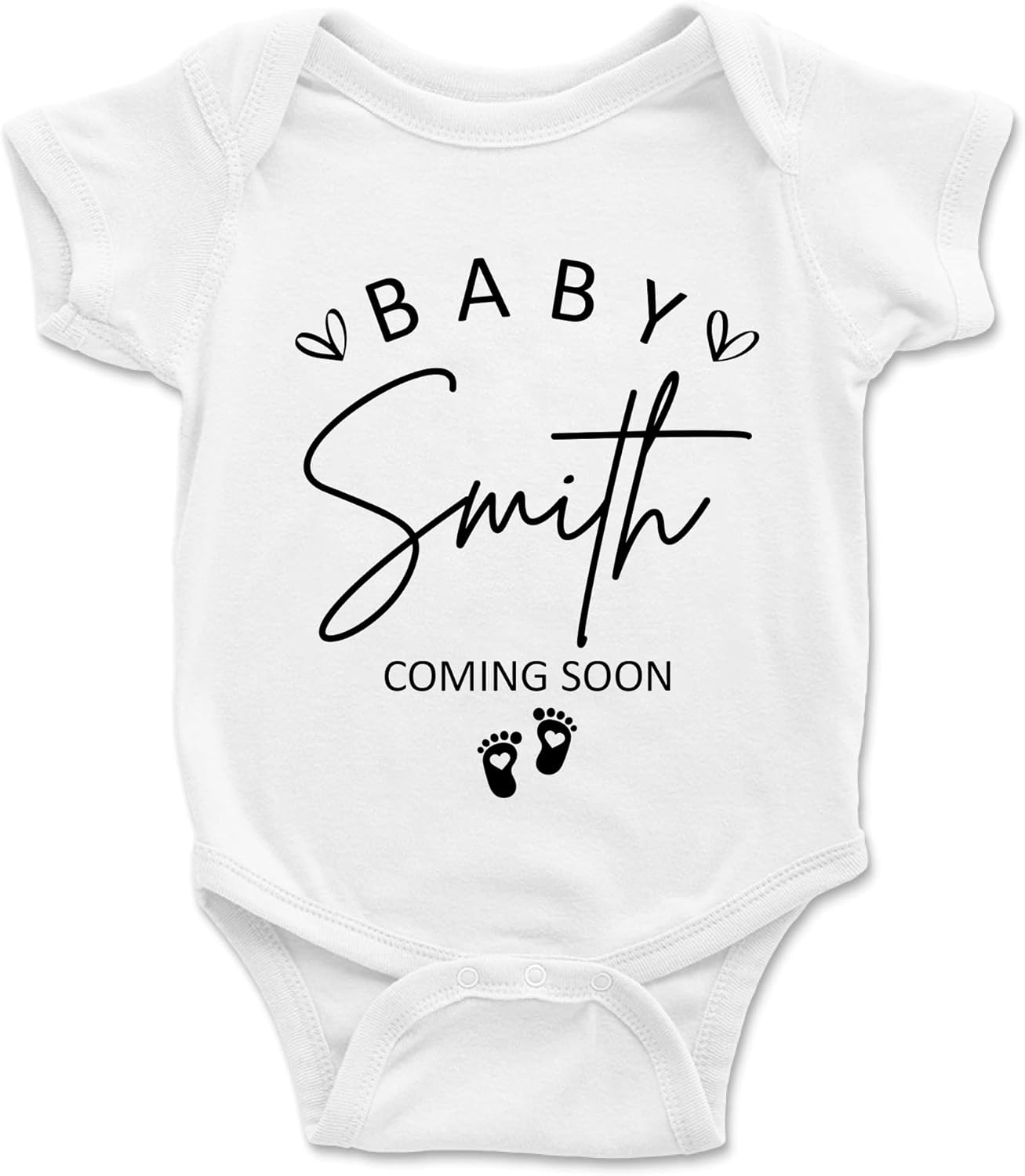 Personalized Baby Announcement Onesie - Custom Coming Soon Bodysuit with Name