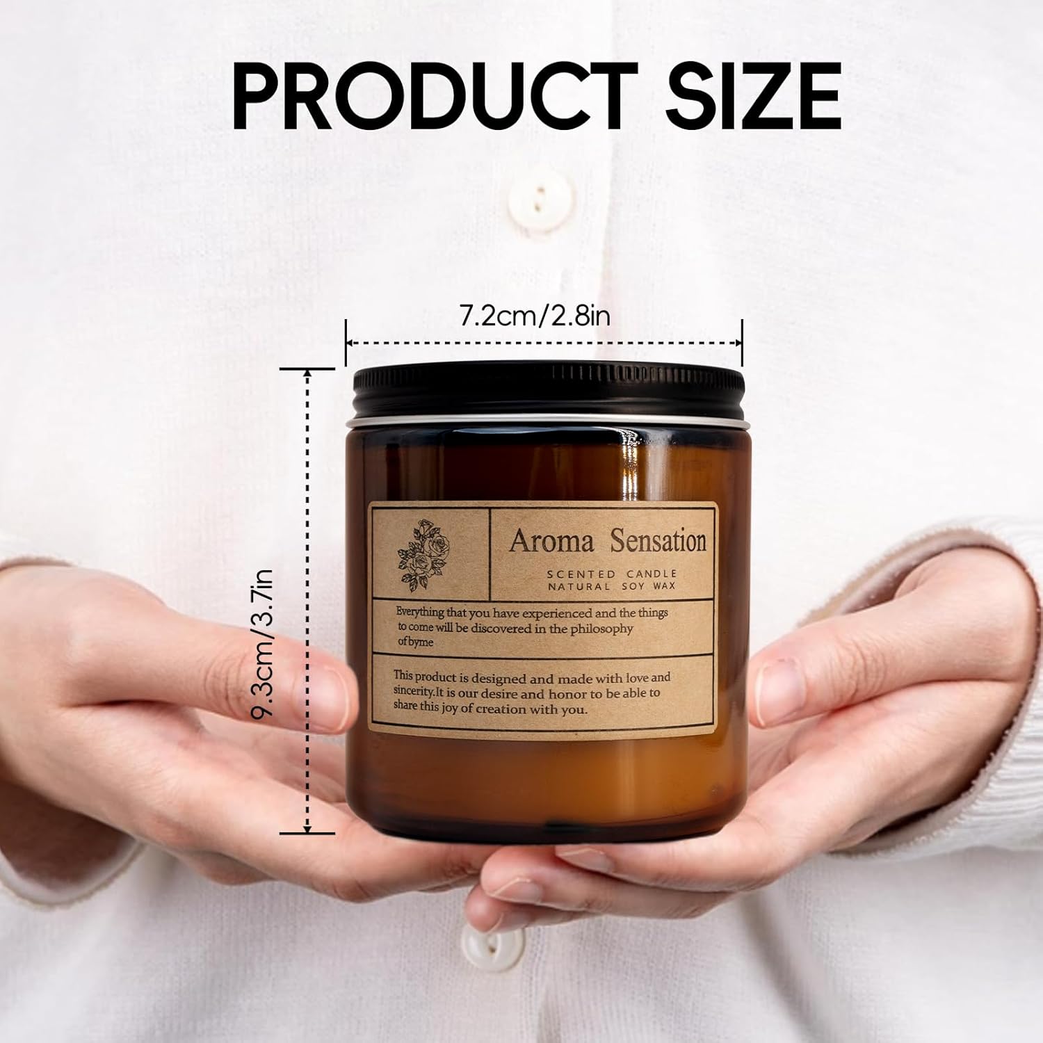 Organic Lavender Soy Candles for Home Stress Relief and Meditation 7oz