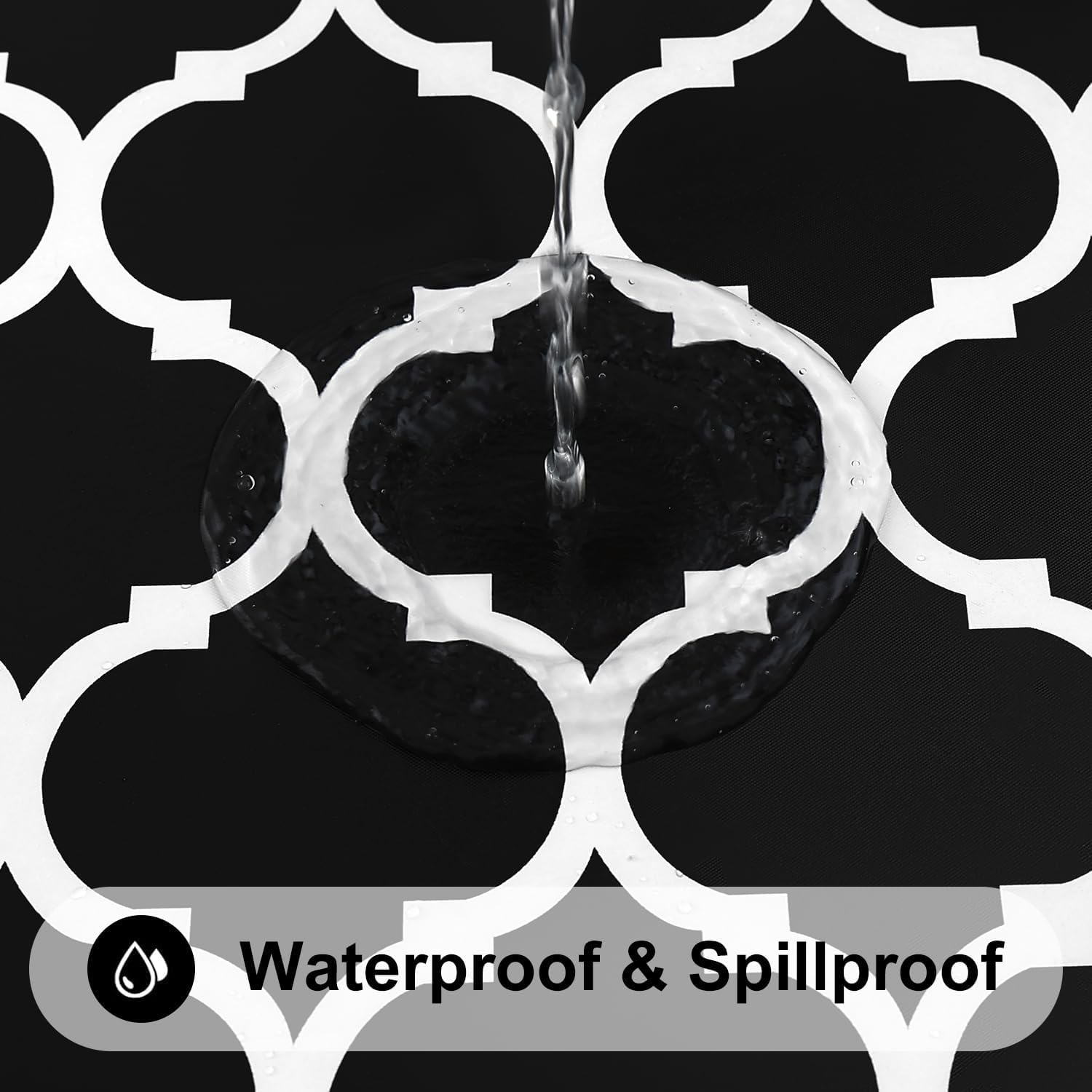 Smiry Rectangle Picnic Table Cover 36x60 Inches Black