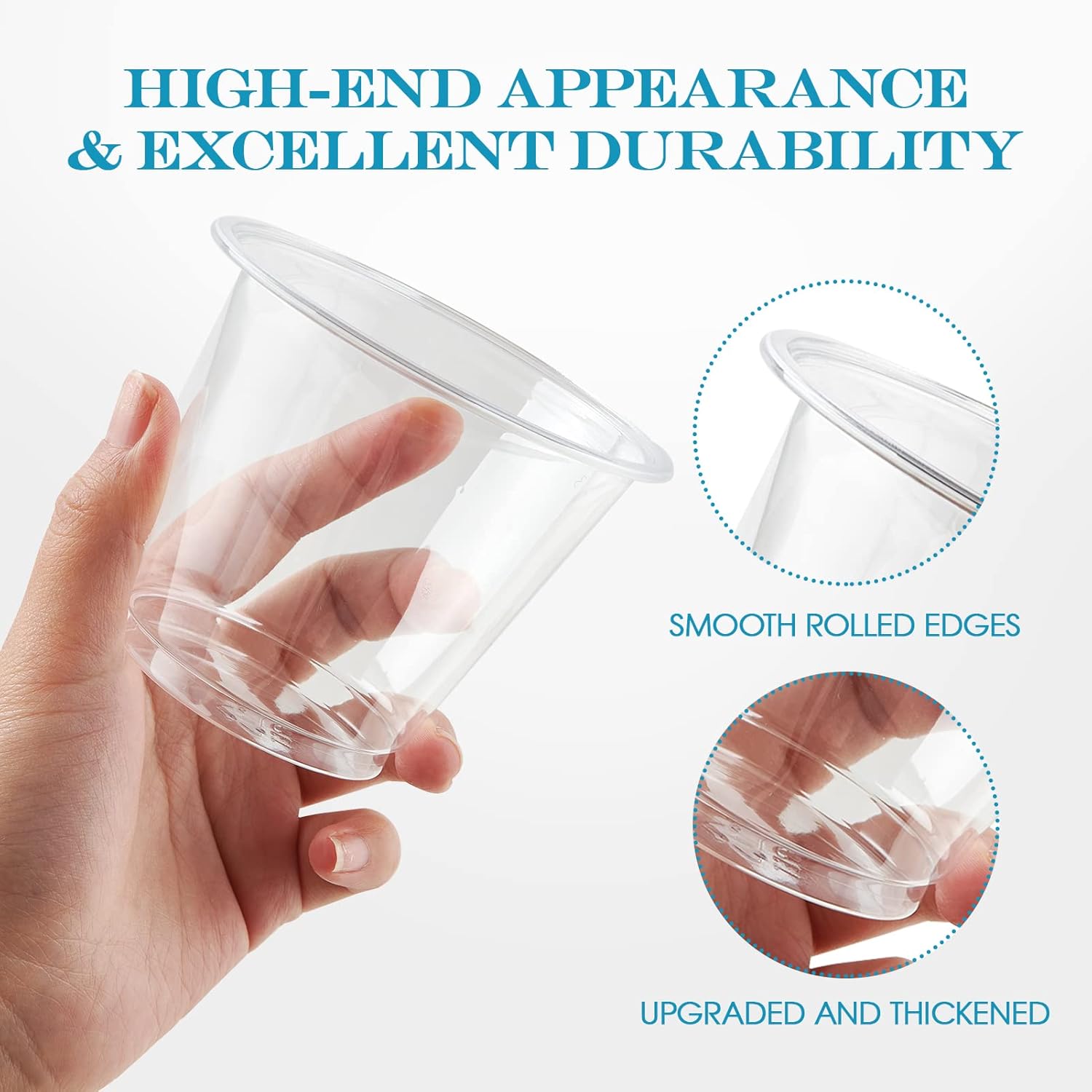 Turbo Bee 300 Pack 9oz Clear Plastic Cups for Parties