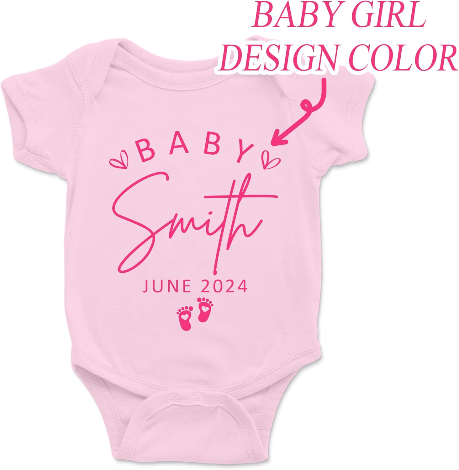 Personalized Baby Announcement Onesie - Custom Coming Soon Bodysuit with Name